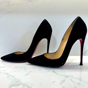 Christian Louboutin So Kate 120mm Heel Black Suede